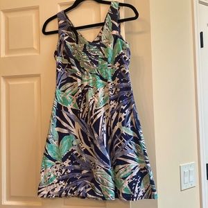 Tommy Bahama cotton/linen casual dress, multi-color, size S